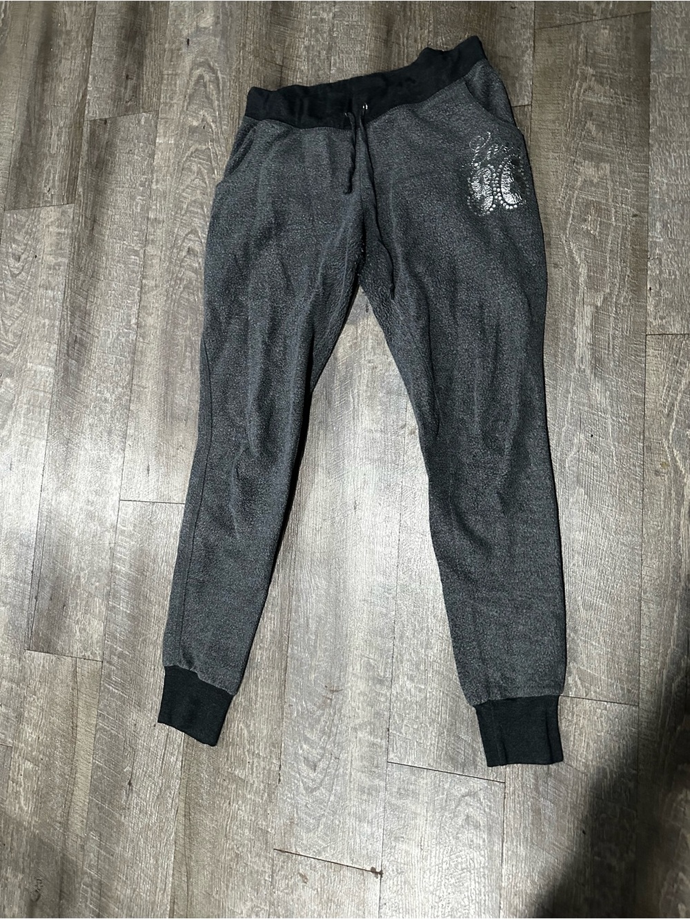 Gray Sparkle Jogger Sweatpants